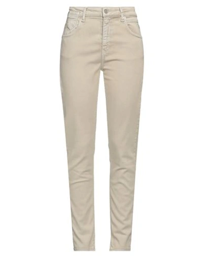 Replay Woman Pants Beige Size 31w-30l Cotton, Elastomultiester, Elastane In Beige