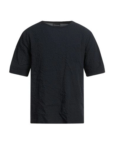 Shop Emporio Armani Man Shirt Midnight Blue Size S Polyester