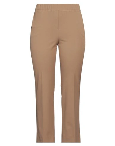 Shop Emme By Marella Woman Pants Camel Size 14 Polyester, Viscose, Elastane In Beige
