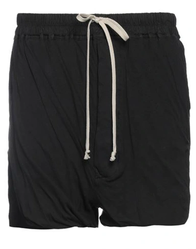 Shop Rick Owens Man Shorts & Bermuda Shorts Black Size 32 Cotton, Elastane