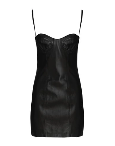 Shop 8 By Yoox Leather Tube Dress Woman Mini Dress Black Size 12 Lambskin