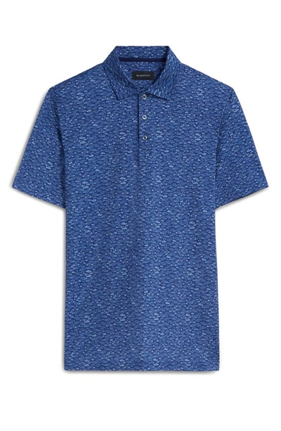 Shop Bugatchi Victor Ooohcotton® Vintage Car Print Polo In Night Blue