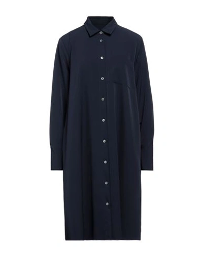 Robert Friedman Woman Midi Dress Midnight Blue Size L Polyester, Elastane In Blue