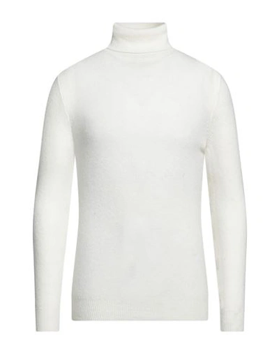 Havana & Co. Man Turtleneck Ivory Size L Merino Wool, Nylon, Viscose, Cashmere In White