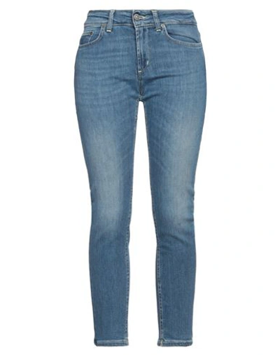 Shop Dondup Woman Jeans Blue Size 32 Cotton, Lyocell, Elastomultiester, Elastane