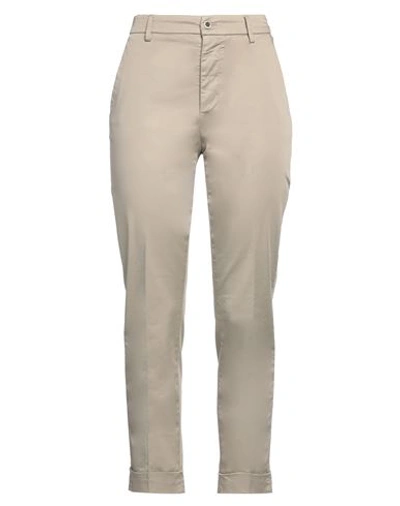 Shop Dondup Woman Pants Grey Size 28 Cotton, Elastane
