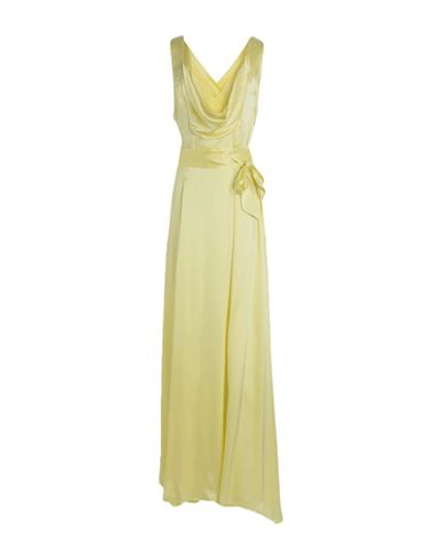 Shop Anna Molinari Blumarine Woman Maxi Dress Yellow Size 6 Silk