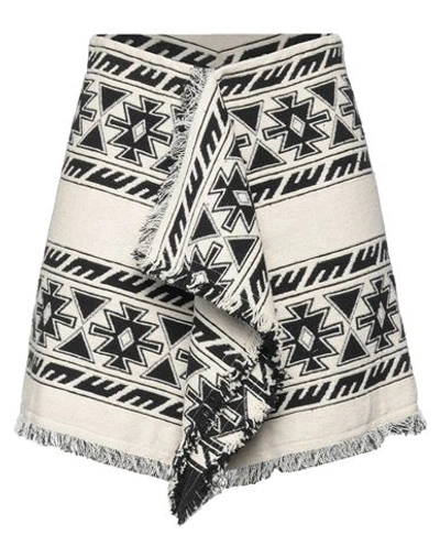 Shop Isabel Marant Étoile Woman Mini Skirt Off White Size 8 Cotton, Polyester