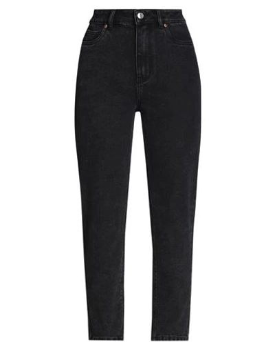 Shop Vero Moda Woman Jeans Black Size 28w-30l Cotton, Polyester, Recycled Cotton, Viscose, Elastane