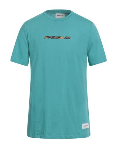 Numero 00 Man T-shirt Turquoise Size Xxl Cotton In Blue