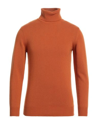 Shop Tsd12 Man Turtleneck Orange Size Xxl Wool, Viscose, Polyamide, Cashmere