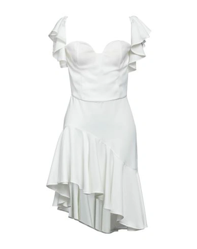 Shop Alberto Audenino Woman Midi Dress Off White Size M Polyester
