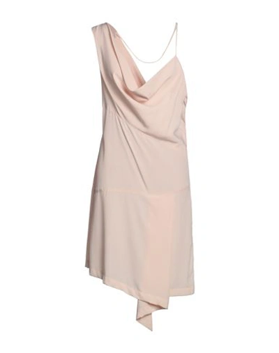 Shop John Galliano Woman Mini Dress Blush Size 4 Polyester In Pink