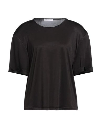 Shop Maria Vittoria Paolillo Mvp Woman T-shirt Black Size 4 Acetate, Elastane