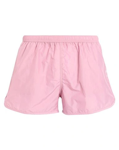 Shop Ami Alexandre Mattiussi Man Swim Trunks Pink Size L Polyamide