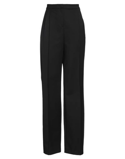 Shop Patrizia Pepe Woman Pants Black Size 10 Polyester, Virgin Wool, Elastane