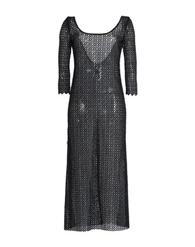 Shop Antonella Rizza Woman Maxi Dress Black Size M Cotton, Viscose
