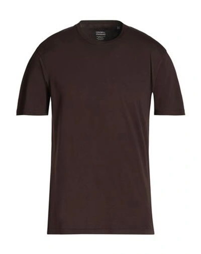 Shop Colorful Standard T-shirt Dark Brown Size Xl Organic Cotton