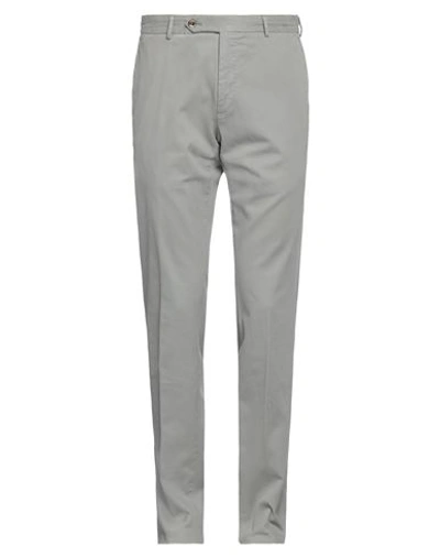 Pt Torino Man Pants Grey Size 40 Modal, Cotton, Elastane In Grey