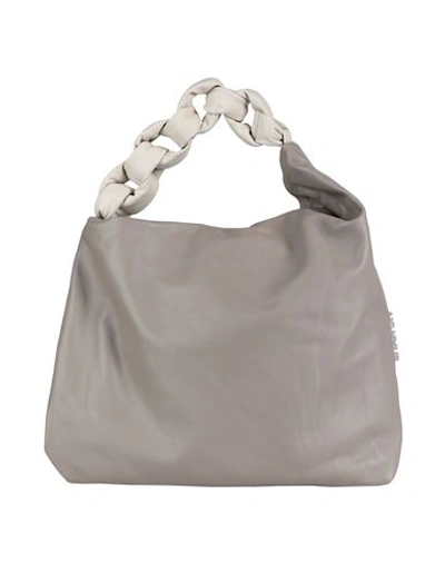 Shop Vic Matie Vic Matiē Woman Shoulder Bag Dove Grey Size - Soft Leather