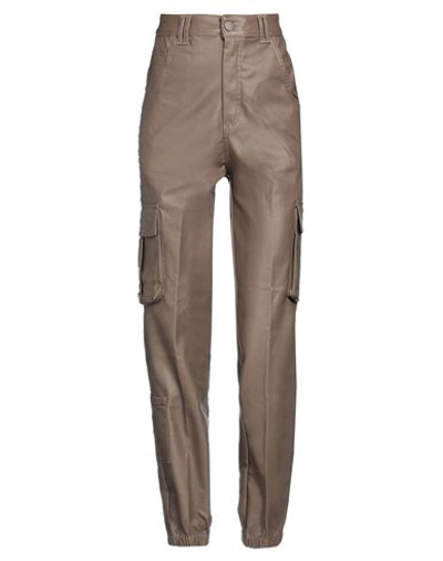 Federica Tosi Woman Pants Khaki Size 25 Viscose, Polyamide, Polyester, Elastane In Beige