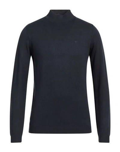 Shop Fred Mello Man Turtleneck Midnight Blue Size Xxl Viscose, Polyamide