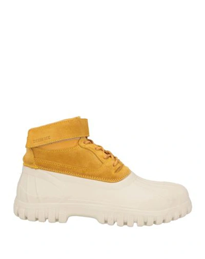 Shop Diemme Man Ankle Boots Ocher Size 10 Leather In Yellow