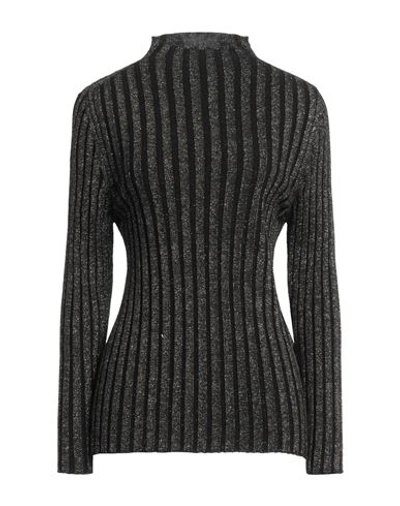 Shop Cashmere Company Woman Turtleneck Black Size 12 Wool, Lurex