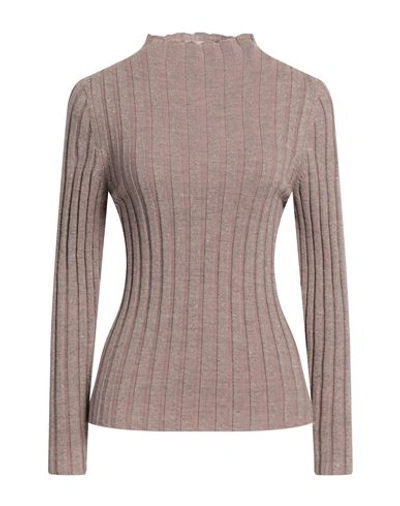 Shop Cashmere Company Woman Turtleneck Light Pink Size 6 Wool, Lurex