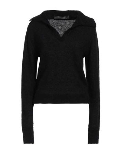 Shop Federica Tosi Woman Sweater Black Size 8 Mohair Wool, Alpaca Wool, Polyamide