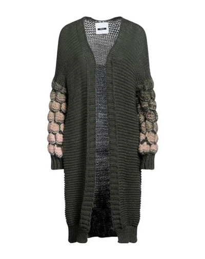 Shop Dimora Woman Cardigan Military Green Size Onesize Acrylic, Wool, Viscose, Alpaca Wool