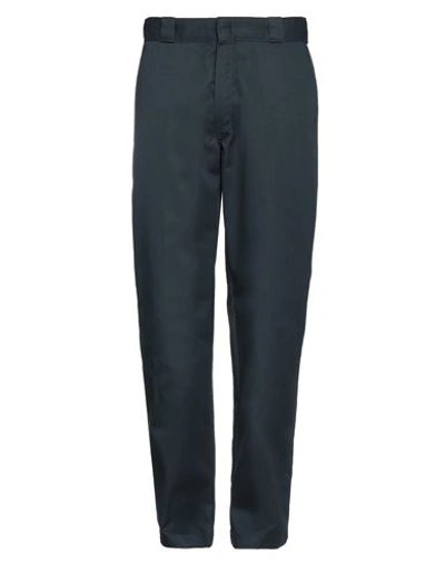 Shop Dickies Man Pants Navy Blue Size 34w-32l Polyester, Cotton