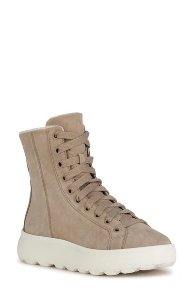 Shop Geox Spherica Lace-up Boot In Light Sand
