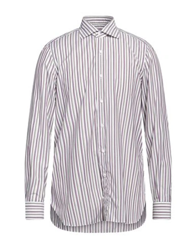 Shop Isaia Man Shirt Mauve Size 15 ½ Cotton In Purple