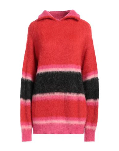 Shop Semicouture Woman Turtleneck Red Size Xl Mohair Wool, Polyamide, Virgin Wool