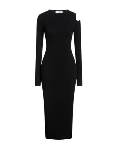 Shop Kaos Woman Maxi Dress Black Size M Viscose, Polyester, Polyamide