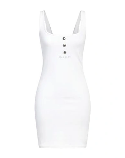 Shop Mangano Woman Mini Dress White Size 8 Cotton