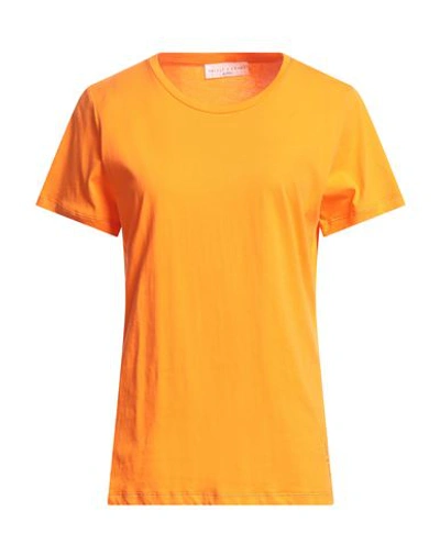 Shop Skills & Genes Woman T-shirt Orange Size S Cotton