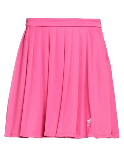 Shop Adidas Originals Woman Mini Skirt Fuchsia Size 10 Recycled Polyester In Pink