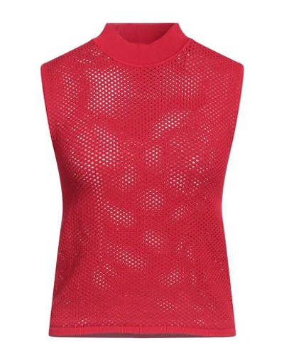 Federica Tosi Woman Sweater Red Size 10 Viscose, Polyester In Red