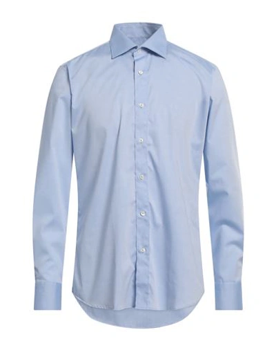 Shop Thomas Reed Man Shirt Light Blue Size 15 ½ Cotton, Elastic Fibres