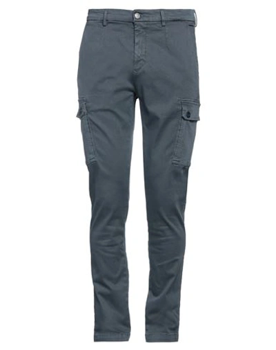 Shop Replay Man Pants Navy Blue Size 32w-32l Cotton, Polyester, Elastane