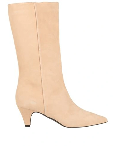 Islo Isabella Lorusso Woman Knee Boots Beige Size 11 Soft Leather In Beige