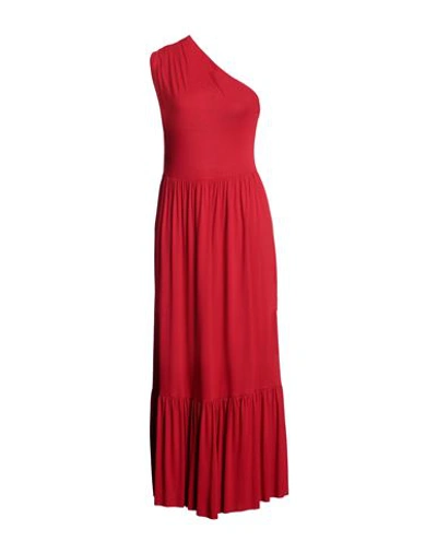 Shop Mangano Woman Midi Dress Red Size M Cotton