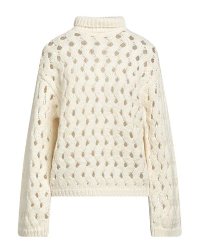 Attic And Barn Woman Turtleneck Ivory Size L Wool, Acrylic, Alpaca Wool In White