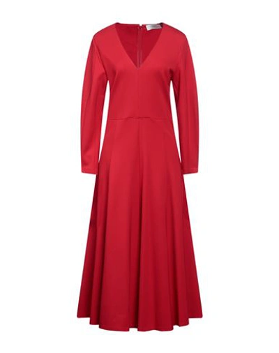 Shop Beatrice B Beatrice .b Woman Midi Dress Red Size 8 Rayon, Polyamide, Elastane