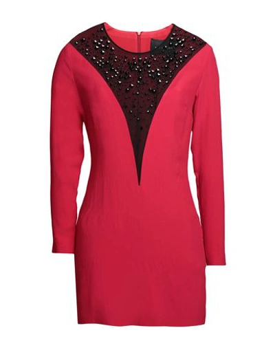 Shop John Richmond Woman Mini Dress Red Size 10 Viscose, Acetate
