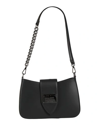 Shop Marc Ellis Woman Shoulder Bag Black Size - Soft Leather