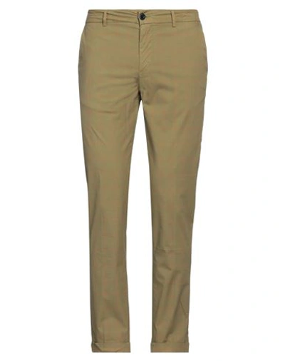 Camouflage Ar And J. Man Pants Military Green Size 35 Cotton, Elastane In Green