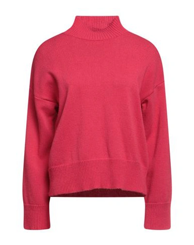 Shop 8pm Woman Turtleneck Fuchsia Size S Polyamide, Viscose, Wool, Cashmere In Pink